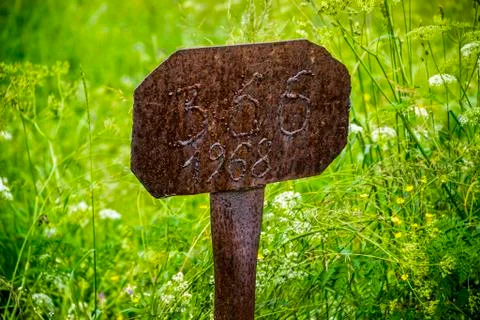 Old rusty number Stock Photos