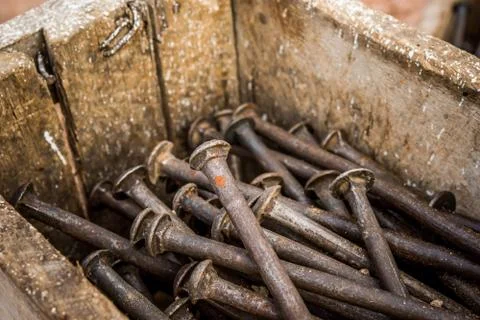 Old rusty nut and bolt Stock Photos