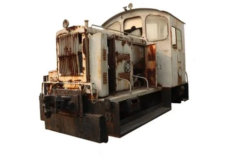 Old rusty out of order train of mining , Abandonned train mining transportati Stock Photos