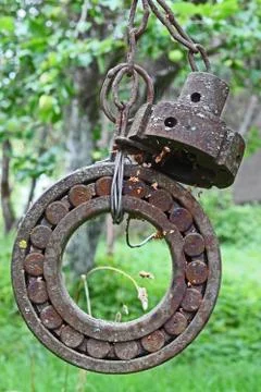 Old rusty overgrown Stock Photos