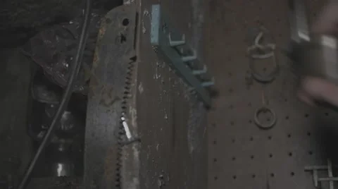 Old rusty padlock lit with flashlight - Flat image Stock Footage 67451380