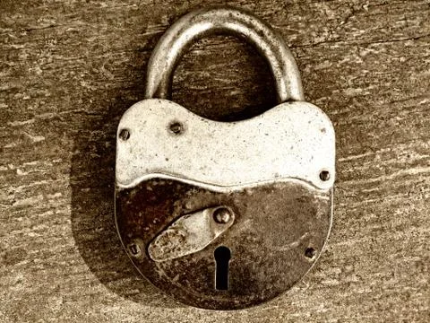 Old rusty padlock Stock Photos