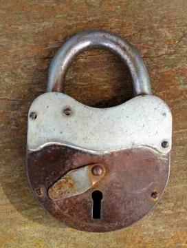 Old rusty padlock Foto stock