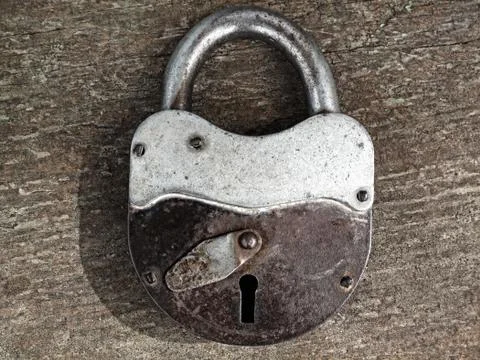 Old rusty padlock Stock Photos