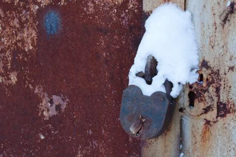 Old, rusty padlock Stock Photos