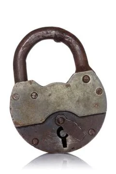 Old rusty padlock Stock Photos