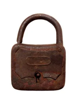 Old rusty padlock Stock Photos