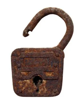 Old rusty padlock Stock Photos