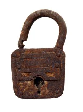 Old rusty padlock Stock Photos