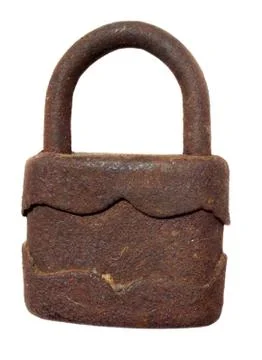 Old rusty padlock Stock Photos