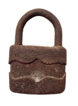 Old rusty padlock Stock Photos