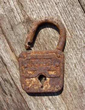 Old rusty padlock Stock Photos