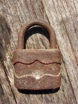 Old rusty padlock Foto stock