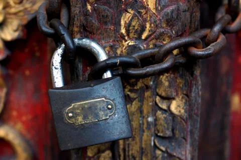 Old Rusty Padlock Stock Photos
