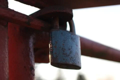 Old rusty padlock Stock Photos
