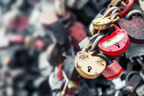 Old rusty padlock Stock Photos