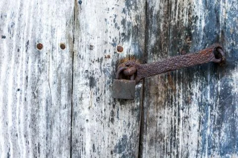 Old rusty padlock Stock Photos