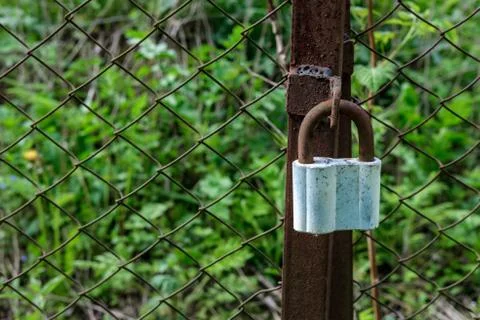 Old rusty padlock. Stock Photos