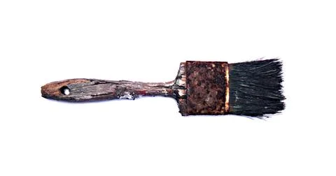 Old rusty paint brush Stock Photos