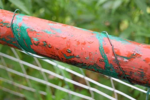 Old rusty painted pipe Stock Photos