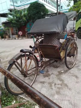 Old rusty Pedicab Stock Photos