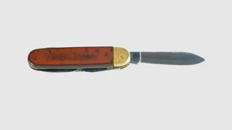 Old rusty penknife Stock Photos