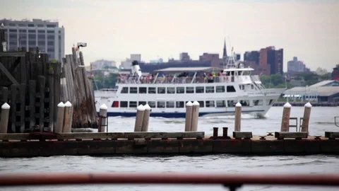 Old Rusty Pier In NYC Stock-Footage 77394695
