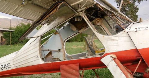 Old Rusty Plane Stock-Footage 114663579