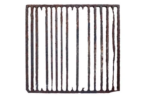 Old, rusty prison grating Stock Photos