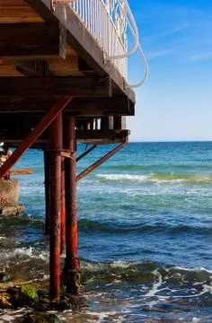 Old rusty quay 스톡 사진