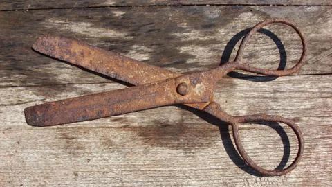 Old rusty scissors Stock Photos