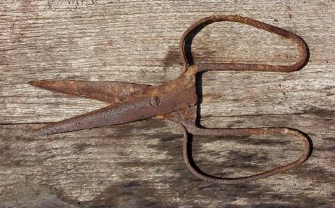 Old rusty scissors Stock Photos