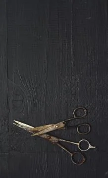 Old rusty scissors Stock Photos