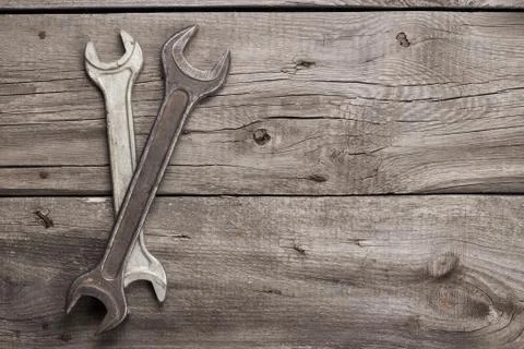 Old rusty screw keys Stock Photos