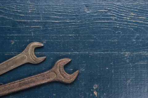 Old rusty screw keys Stock Photos