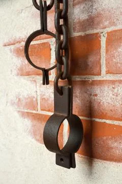 Old rusty shackles Stock Photos
