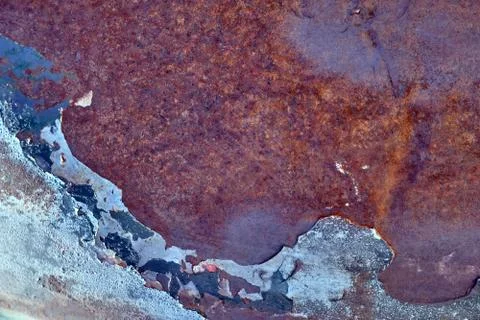Old, rusty sheet of iron as background Foto stock