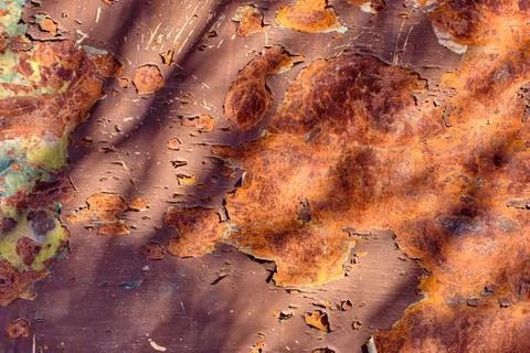 Old, rusty sheet of iron as background Foto stock