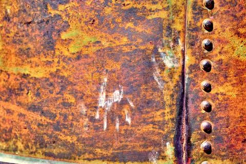 Old, rusty sheet of iron as background Stock Photos
