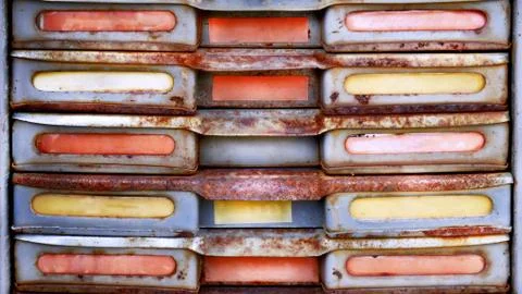 Old Rusty Shelf with Empty Labeled Drawers Stock Photos