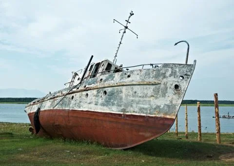 Old rusty ship Foto stock