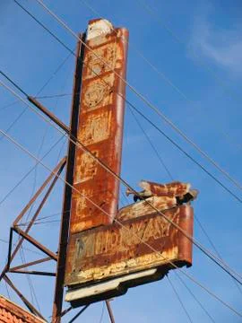 Old rusty sign Foto stock
