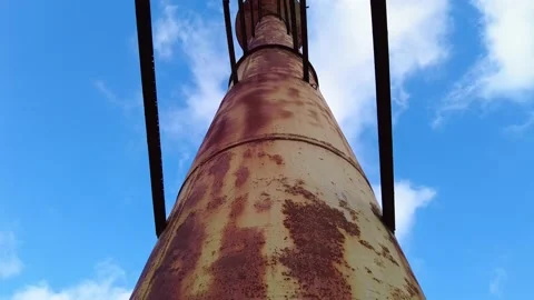 Old rusty soviet water tower Stock Footage 144695179