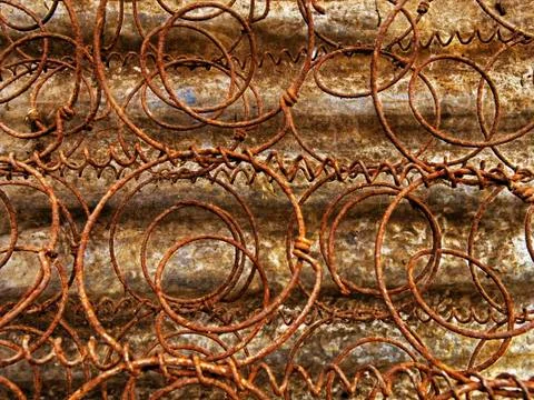 Old rusty spring Stock Photos