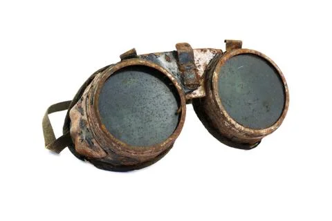 Old rusty steampunk goggles Stock Photos