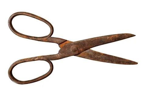 Old rusty tailor scissors Stock Photos