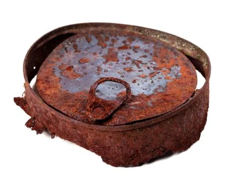 Old rusty tin can Stock Photos