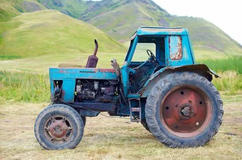 Old rusty tractor Foto stock