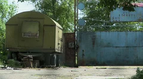 Old rusty trailer Stock Footage 11429757