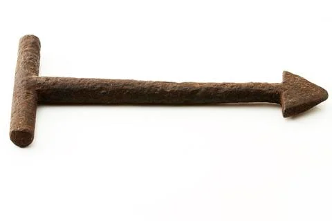 Old rusty triangle key Stock Photos